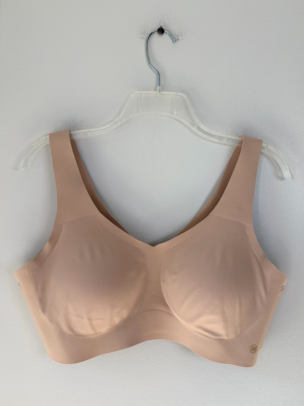 Honey Love 1X Nude Wireless V-Neck Padded Bra Comfort